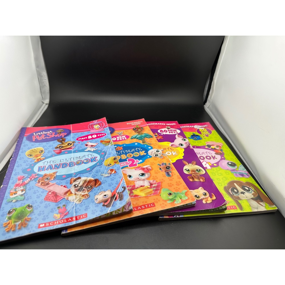 Littlest Pet Shop Ultimate Pet Guide Handbook Volumes 1-4 with bookmarks READ
